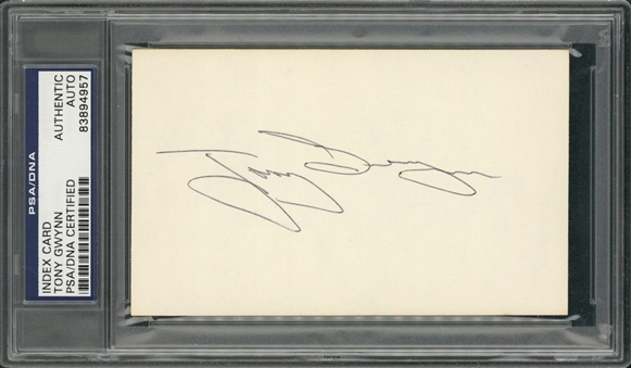 Tony Gwynn Signed Index Card (PSA/DNA)